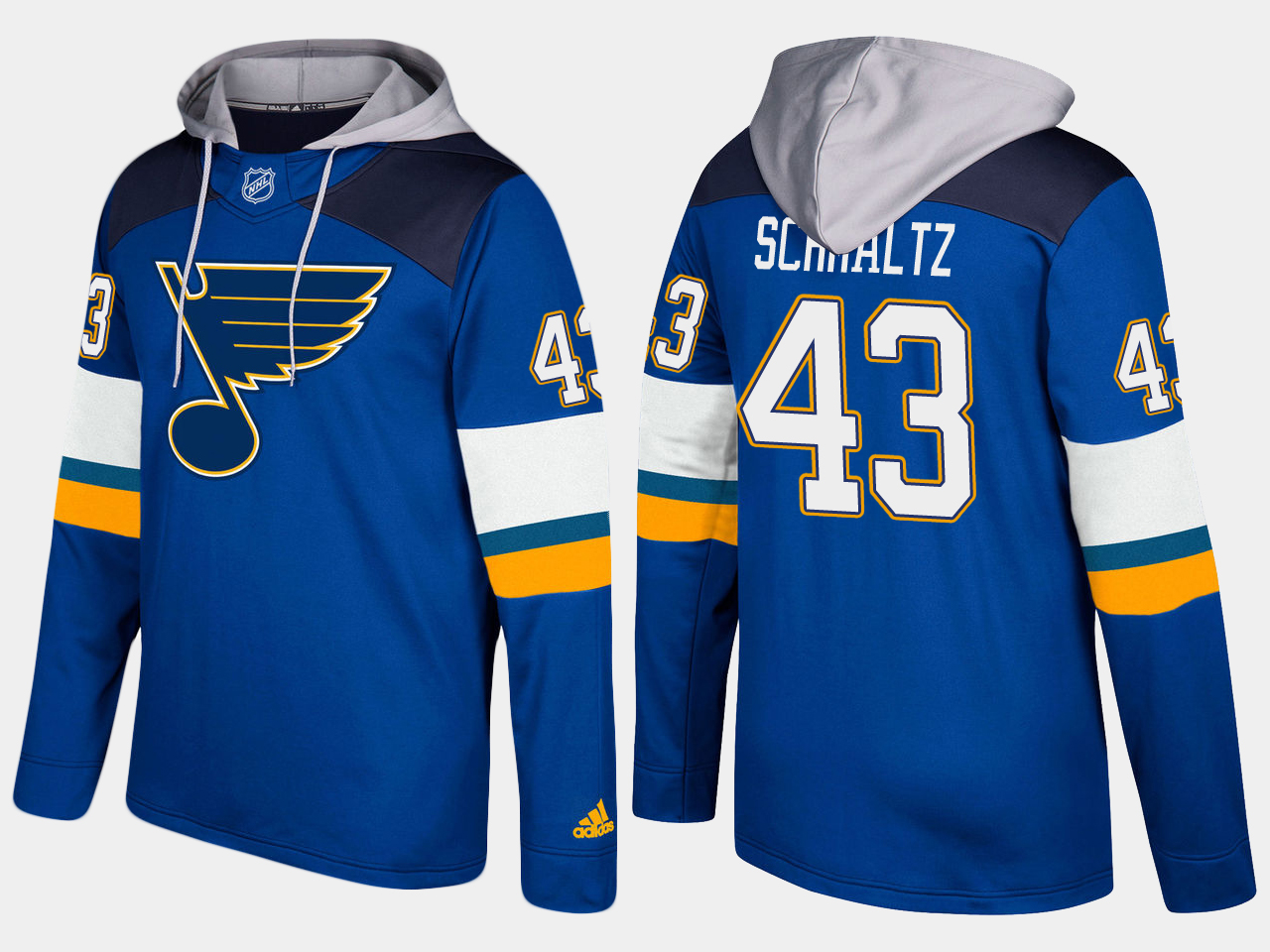 Men NHL St.Louis blues 43 jordan schmaltz blue hoodie